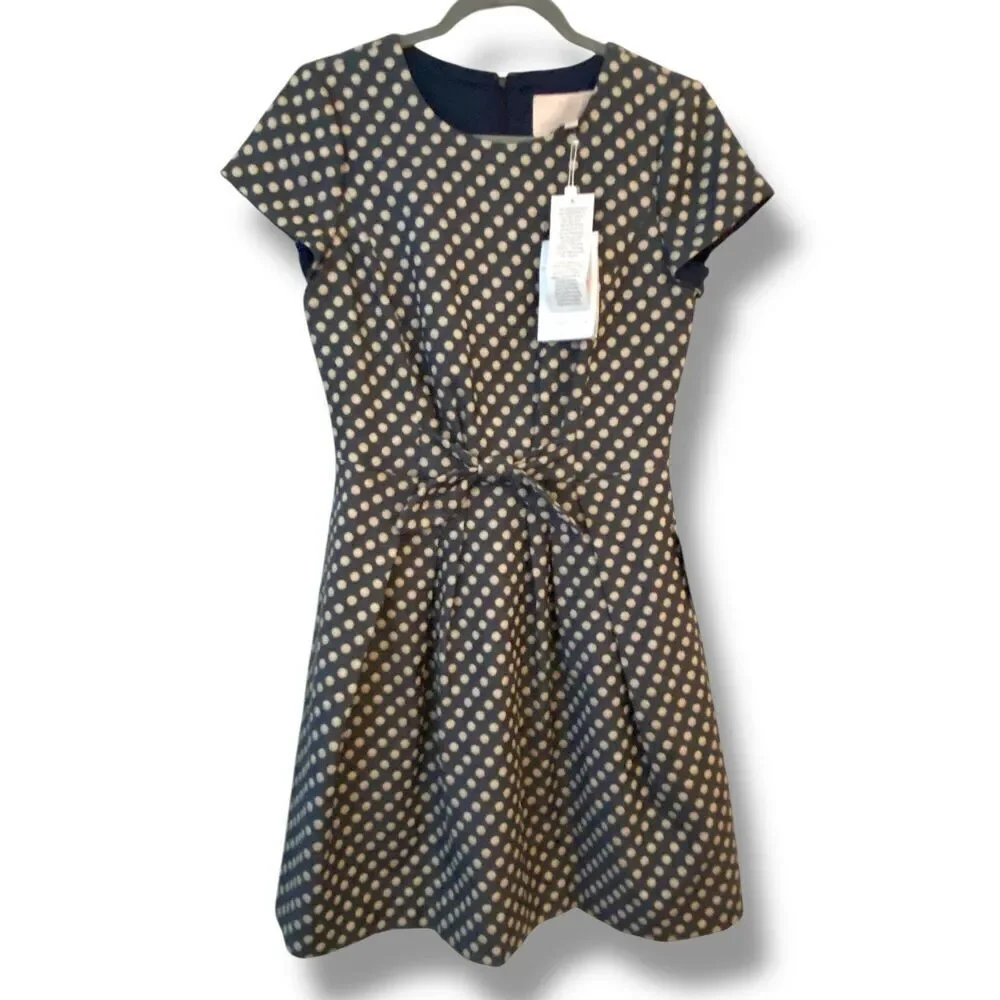 NWT Gal Meets Glam Collection Amy Polka Dot Fit Flare Dress Sz 8 Wedding Guest - Picture 5 of 16